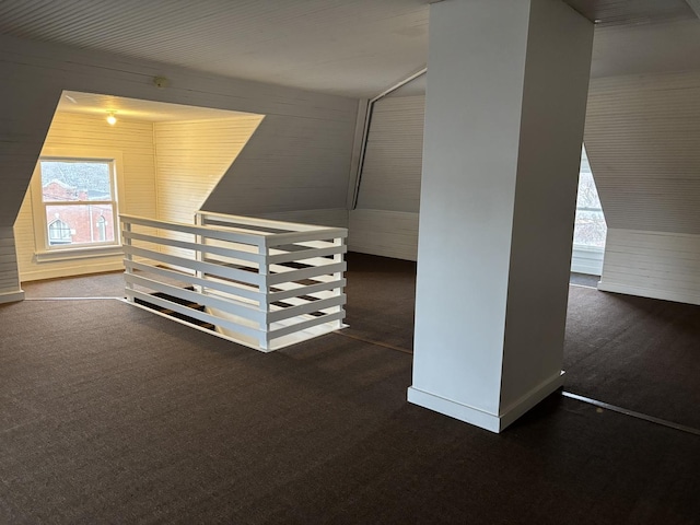 additional living space featuring carpet flooring
