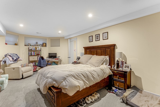 view of carpeted bedroom