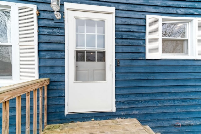 view of doorway to property