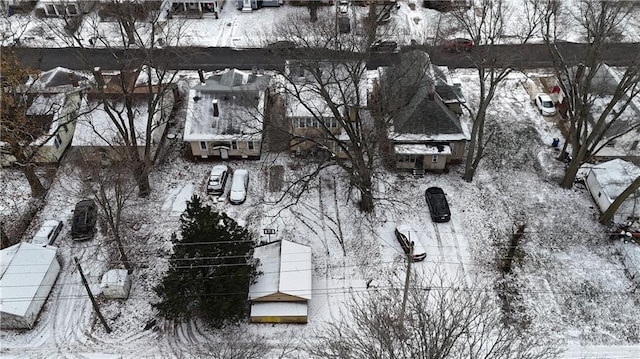 view of snowy aerial view