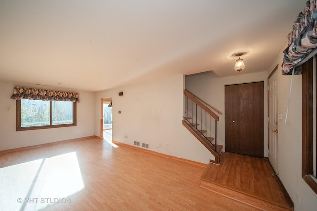 interior space featuring light hardwood / wood-style floors