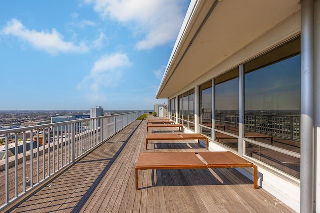 view of wooden terrace