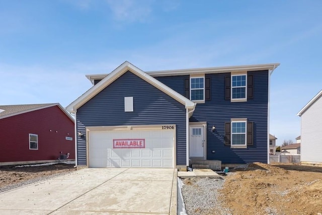 view of front of house featuring a garage