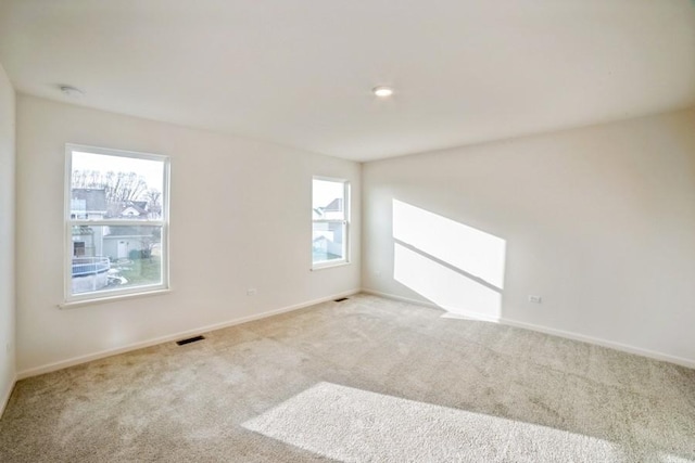 carpeted spare room with a wealth of natural light