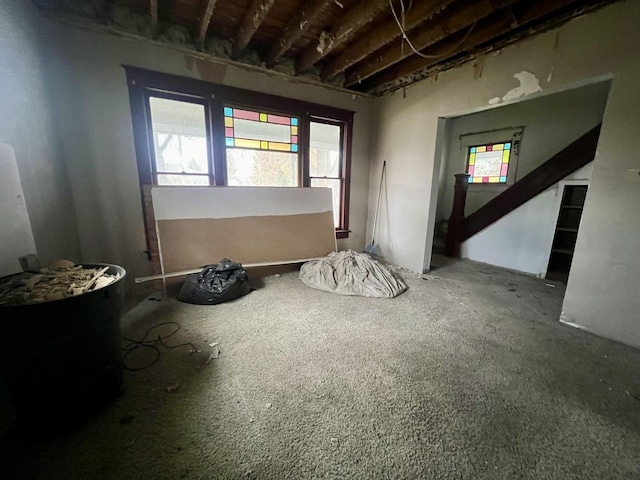 view of carpeted spare room