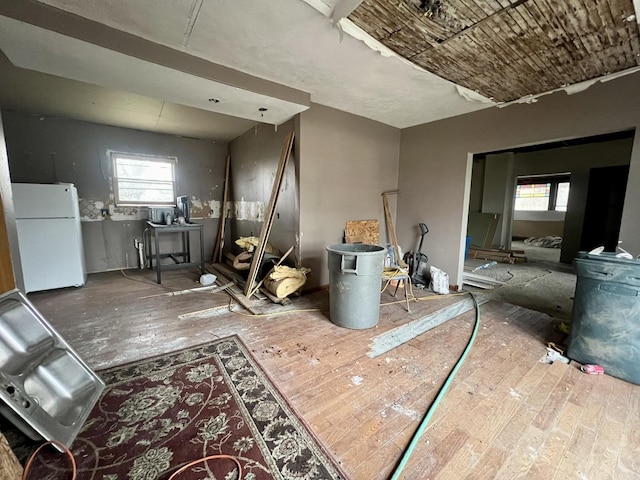 miscellaneous room with hardwood / wood-style flooring