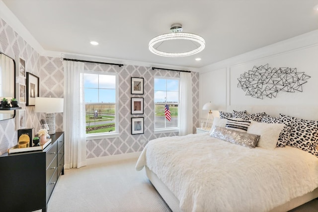 view of carpeted bedroom