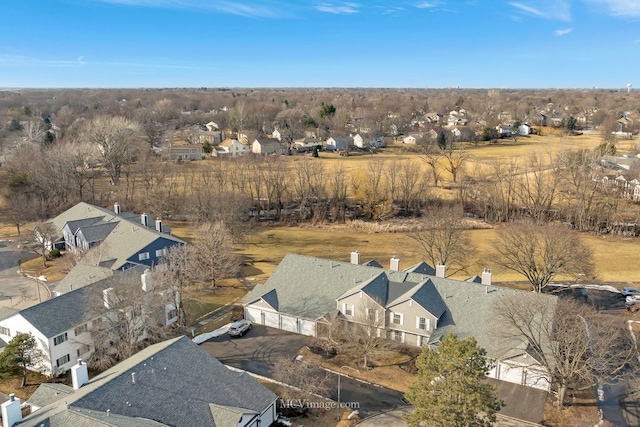 bird's eye view with a residential view