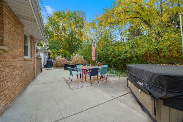 view of patio with grilling area