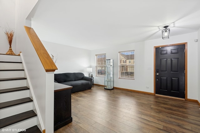 entryway featuring dark hardwood / wood-style floors