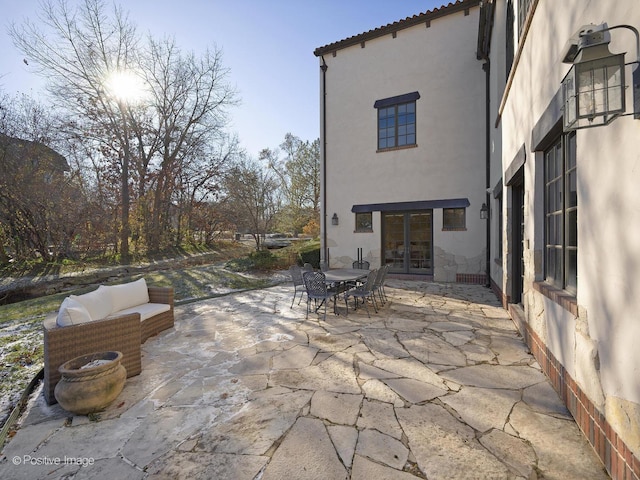 view of patio featuring an outdoor hangout area