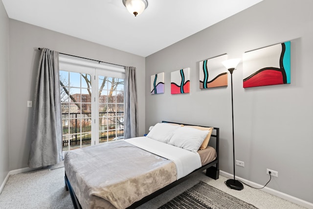 view of carpeted bedroom