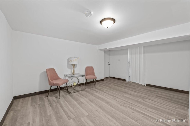 unfurnished room featuring light hardwood / wood-style flooring