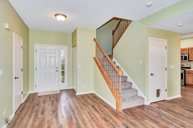 entryway featuring light hardwood / wood-style flooring