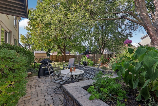 view of patio / terrace with area for grilling