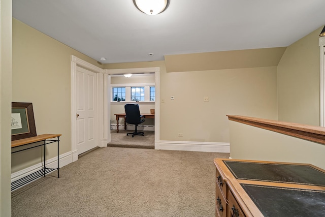 interior space with vaulted ceiling