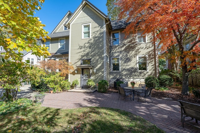 rear view of house with a patio area