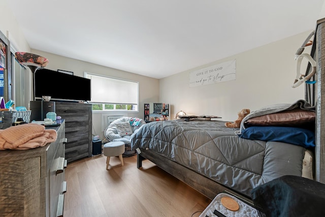 bedroom featuring light hardwood / wood-style floors