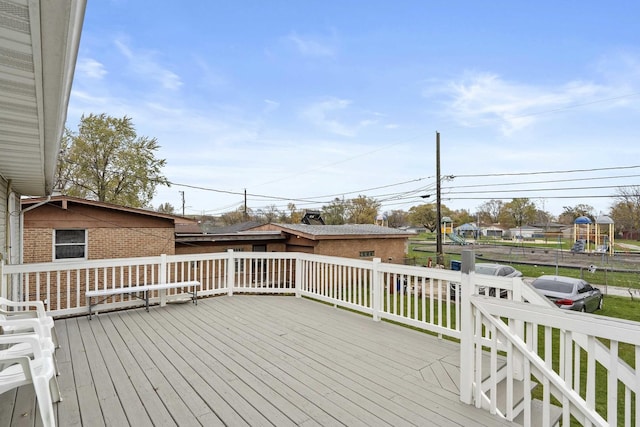 view of wooden deck