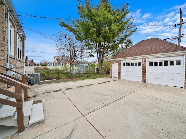 garage featuring central AC