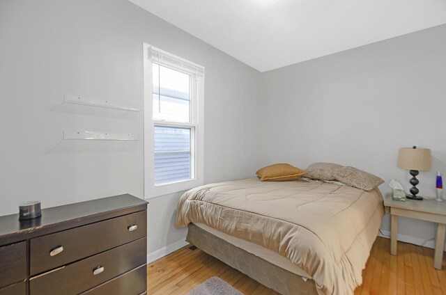 bedroom featuring light hardwood / wood-style flooring