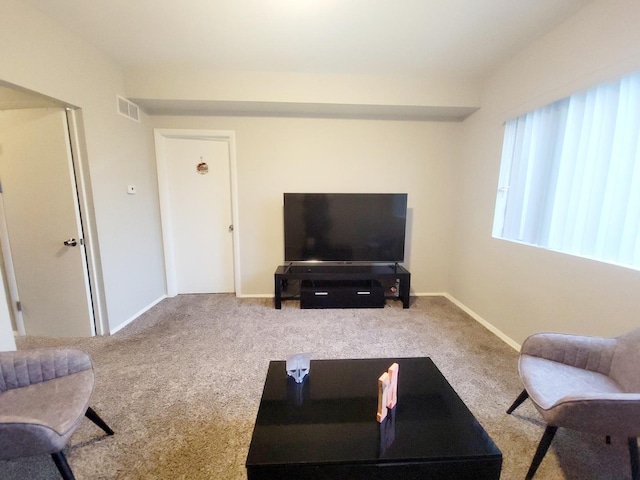 view of carpeted living room