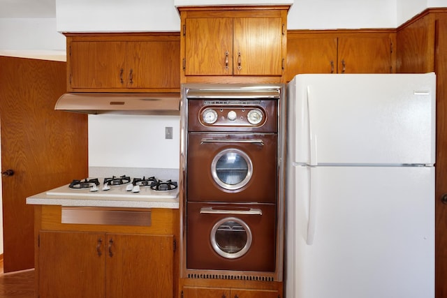 kitchen with white appliances