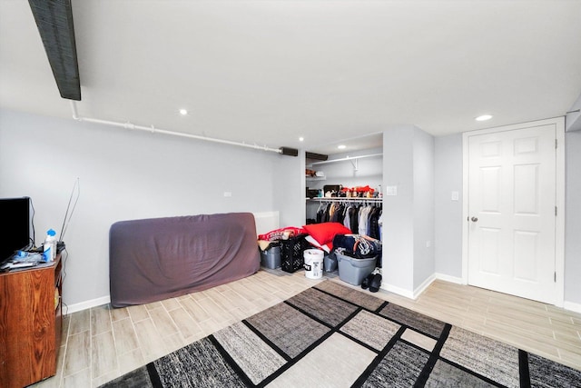 interior space with light wood-type flooring