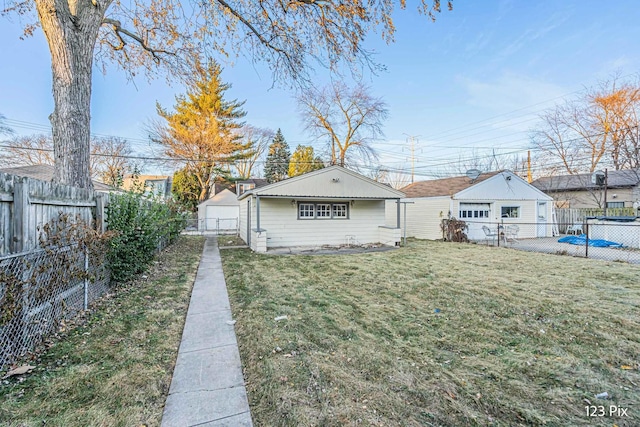 exterior space with a front yard