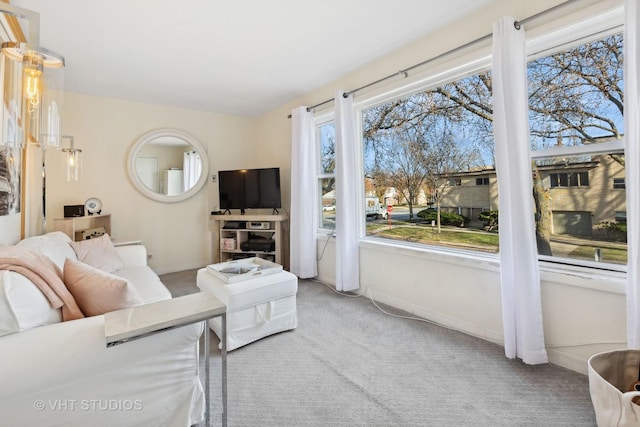 view of carpeted living room