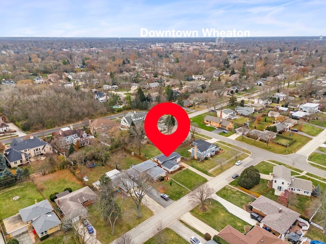 drone / aerial view featuring a residential view