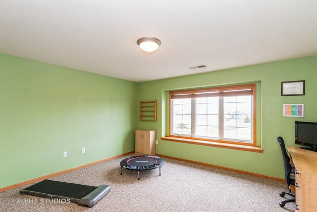 view of carpeted office