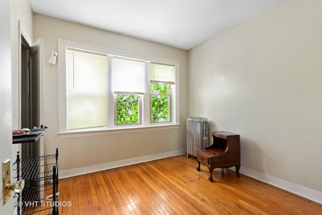 7730 S E End Ave, Chicago, IL 60649 - living area with radiator, hardwood / wood-style floors, and baseboards