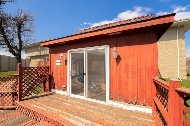 view of wooden deck