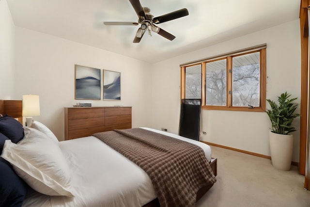 17043 Annetta Ave, Hazel Crest, IL 60429 - bedroom featuring light carpet, baseboards, and ceiling fan
