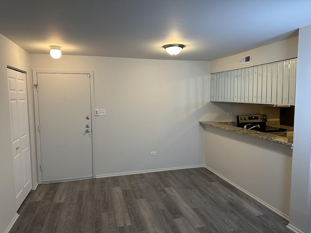 interior space featuring dark wood-type flooring