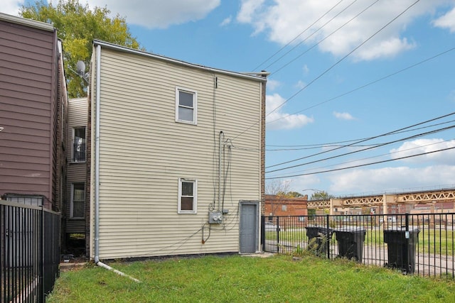 view of property exterior featuring a yard