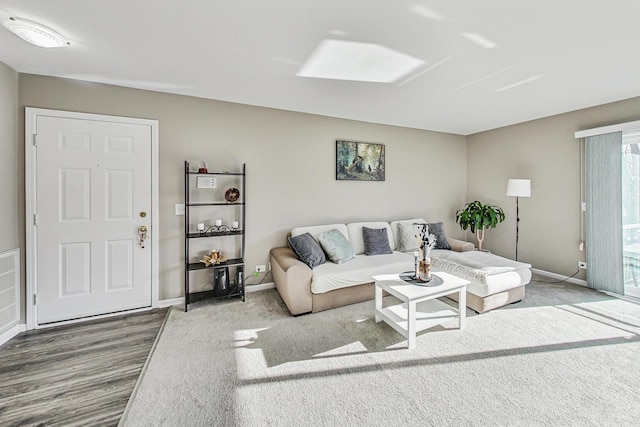 living room featuring hardwood / wood-style flooring