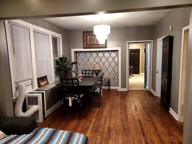 1408 W 71st Pl, Chicago, IL 60636 - dining space featuring hardwood / wood-style flooring and a chandelier