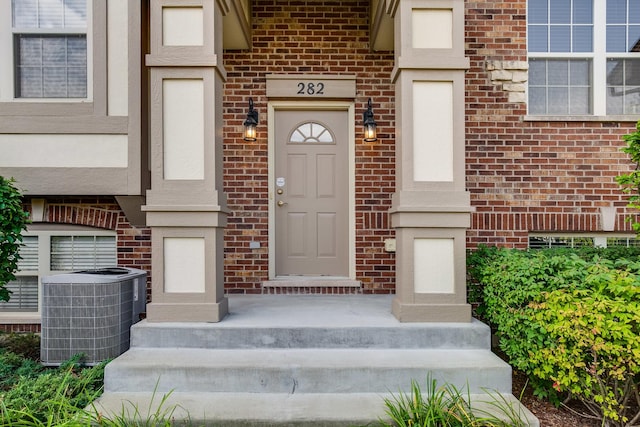 property entrance with cooling unit