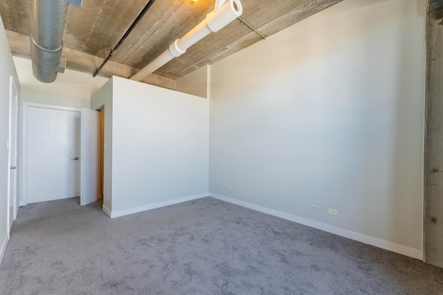 basement featuring carpet