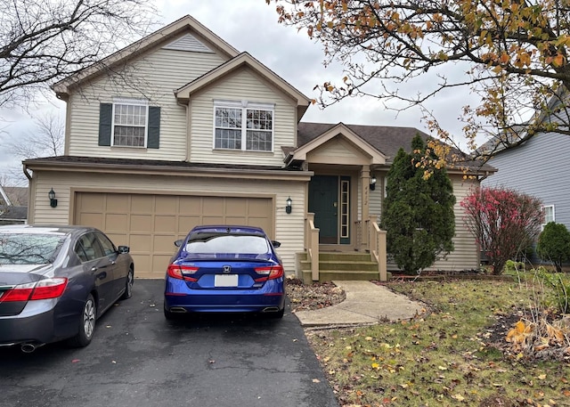 view of front of house featuring a garage