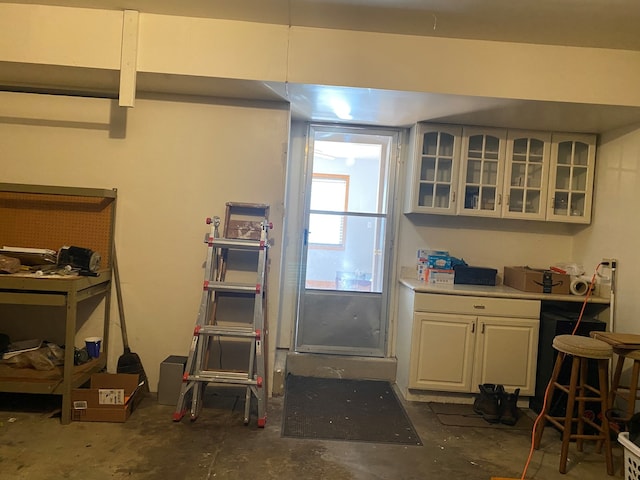 interior space with white cabinetry