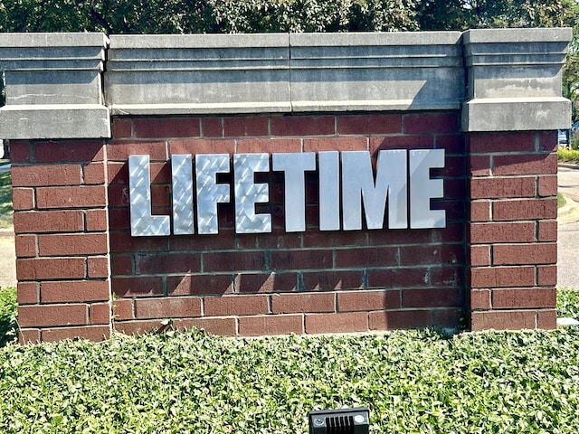 view of community sign