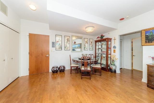 dining room featuring light wood-type flooring