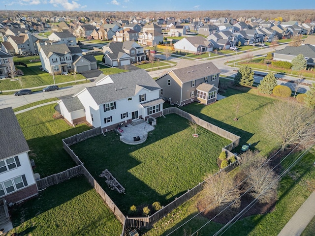 drone / aerial view featuring a residential view