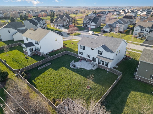 aerial view featuring a residential view