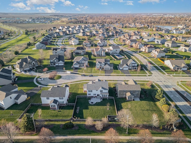 aerial view with a residential view