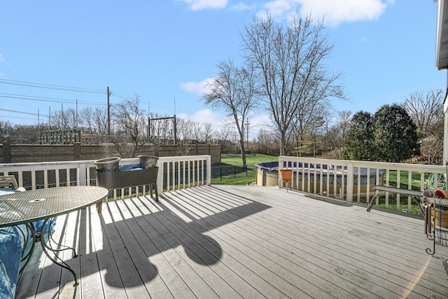 view of wooden terrace