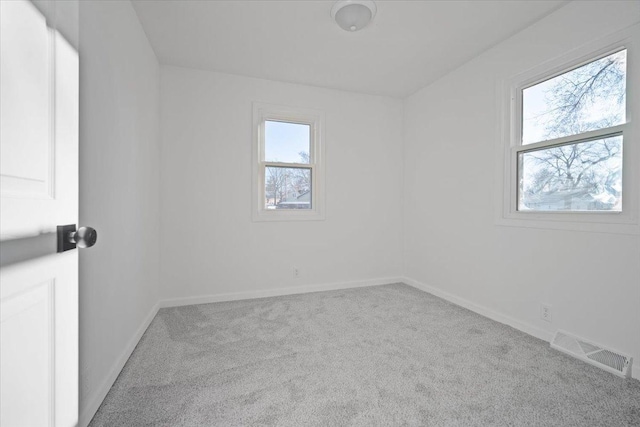 carpeted spare room with a wealth of natural light